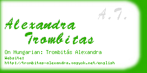alexandra trombitas business card